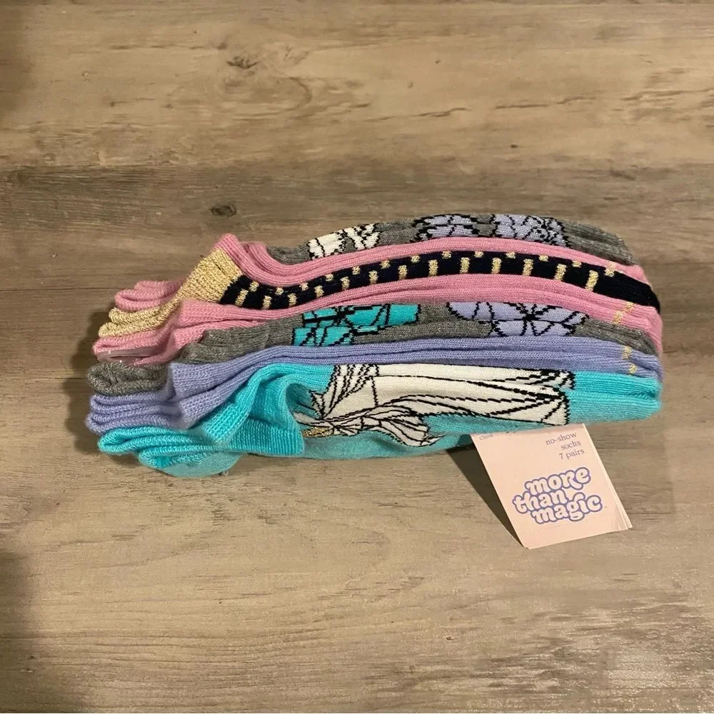 Unicorn socks size 3-10 multi pack 7 pairs‎
